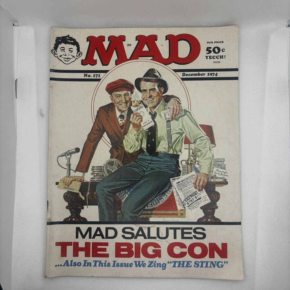 Mad Magazine No 171 December 1974 Mad Salute The Big Con We Zing the Sting Humor